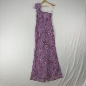Miss Rosier PURPLE FLORAL MAXI DRESS